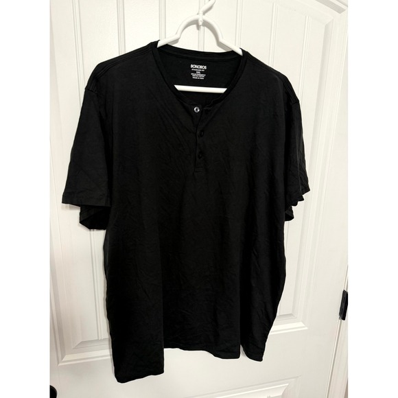 Bonobos Other - Bonobos Henley Shirt Mens XXL Black Short Sleeve Pima Cotton Blend Standard Fit